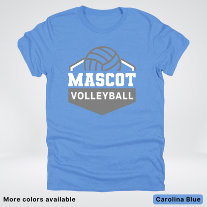 Custom Mascot - Gray - Volleyball Design 61 - T-Shirt
