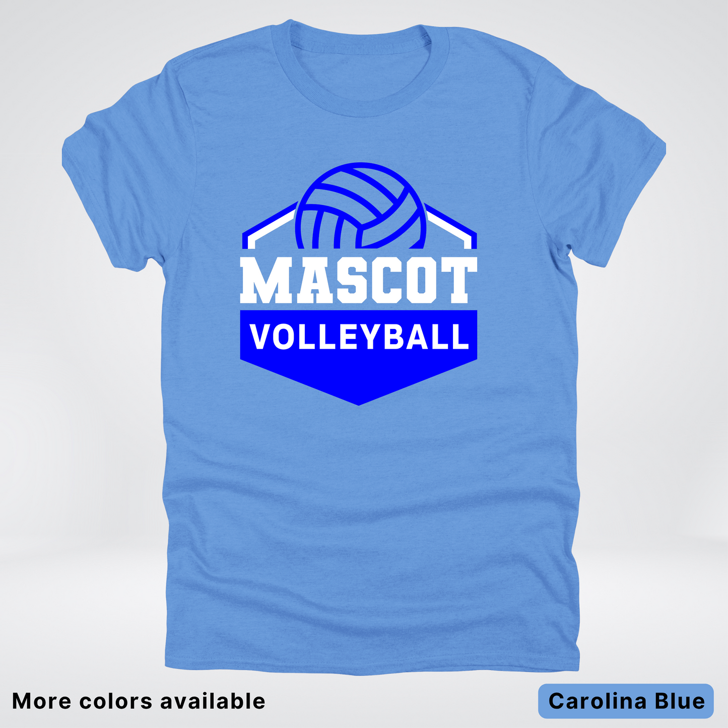 Custom Mascot - Blue - Volleyball Design 63 - T-Shirt