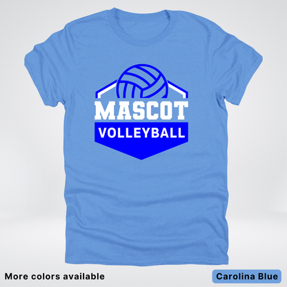 Custom Mascot - Blue - Volleyball Design 63 - T-Shirt