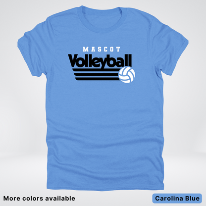 Custom Mascot - Black - Volleyball Design 50 - T-Shirt