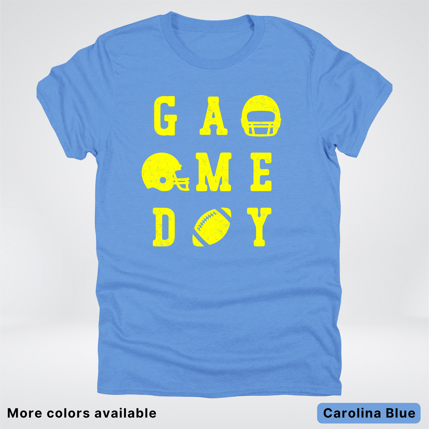Game Day Football 3 x 3 - Yellow Design - T-Shirt