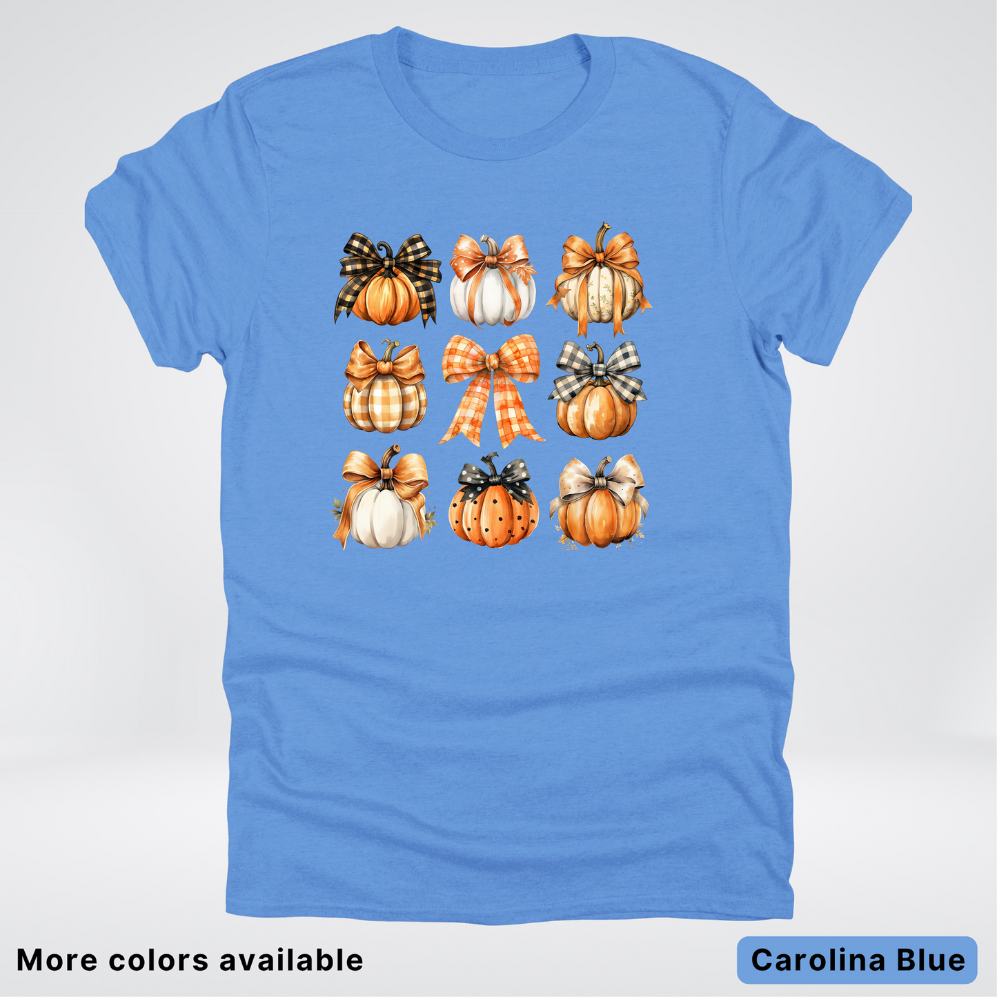 Flannel Bows & Pumpkin Coquette Fall Autumn - T-Shirt