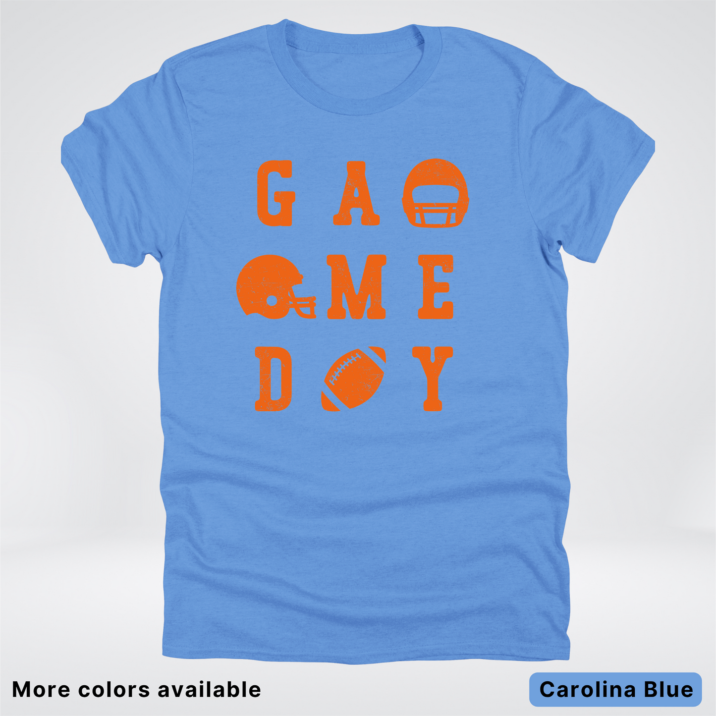 Game Day Football 3 x 3 – Orange Design  – T-Shirt