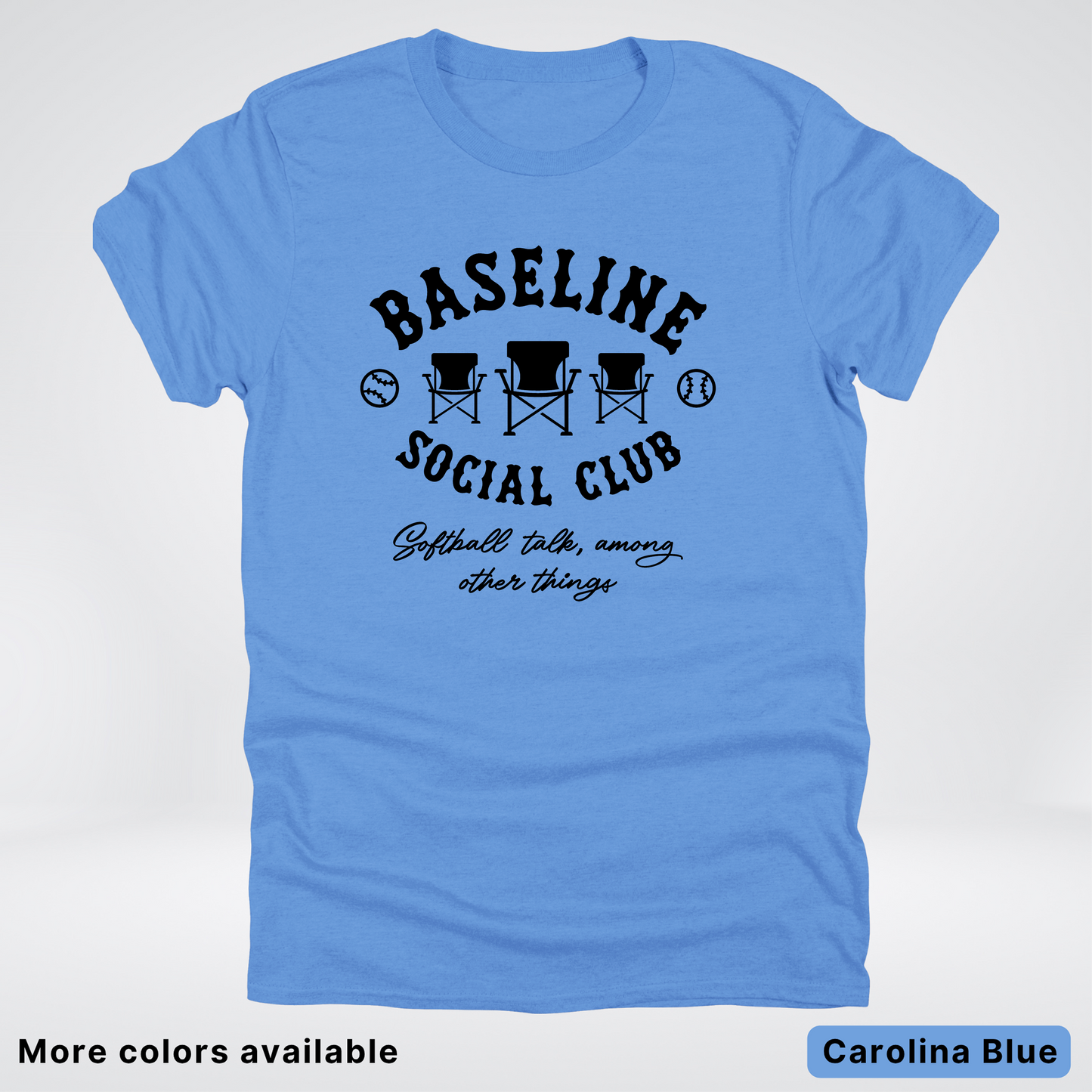 Baseline Social Club Softball – Black Design - T-Shirt