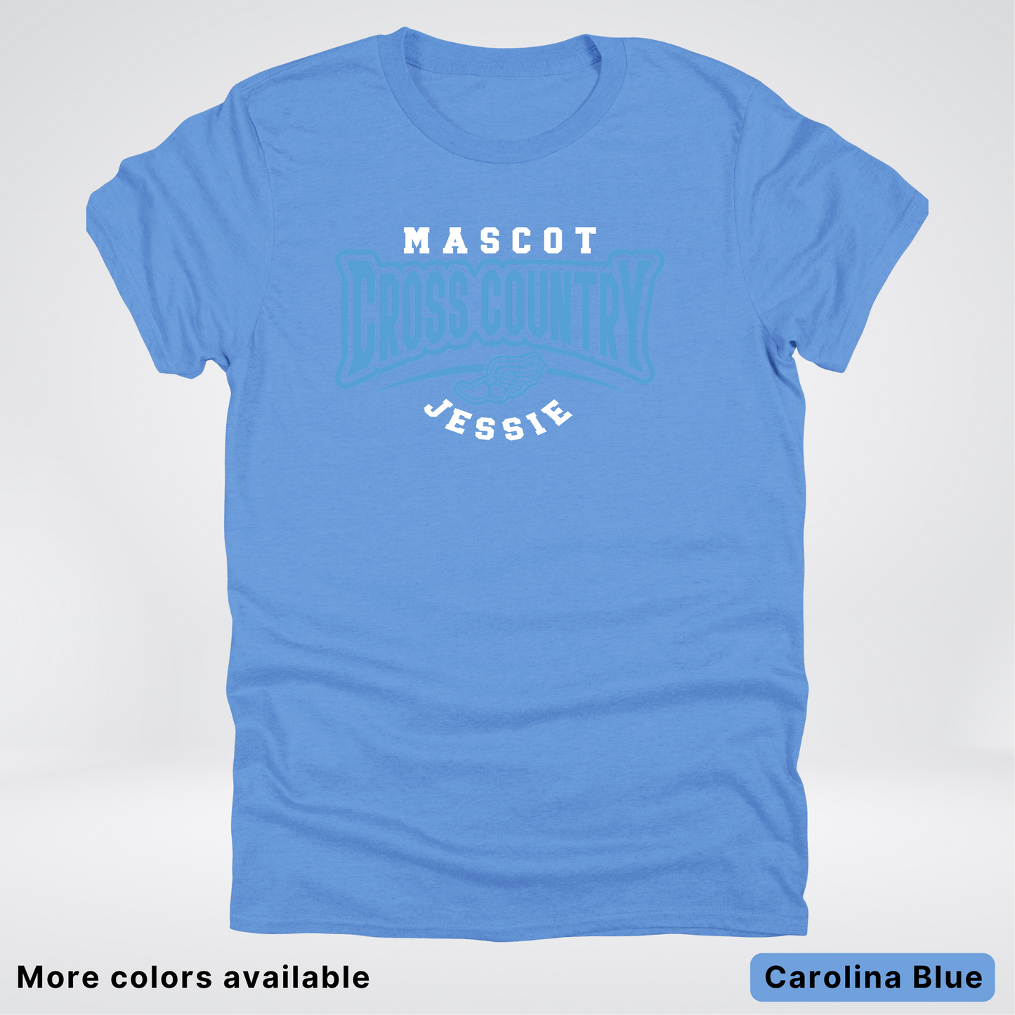 Custom Mascot & Name – Light Blue Design – Cross Country 11 - T-Shirt