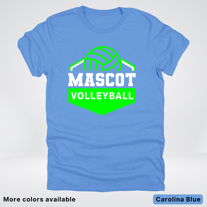 Custom Mascot - Green - Volleyball Design 71 - T-Shirt