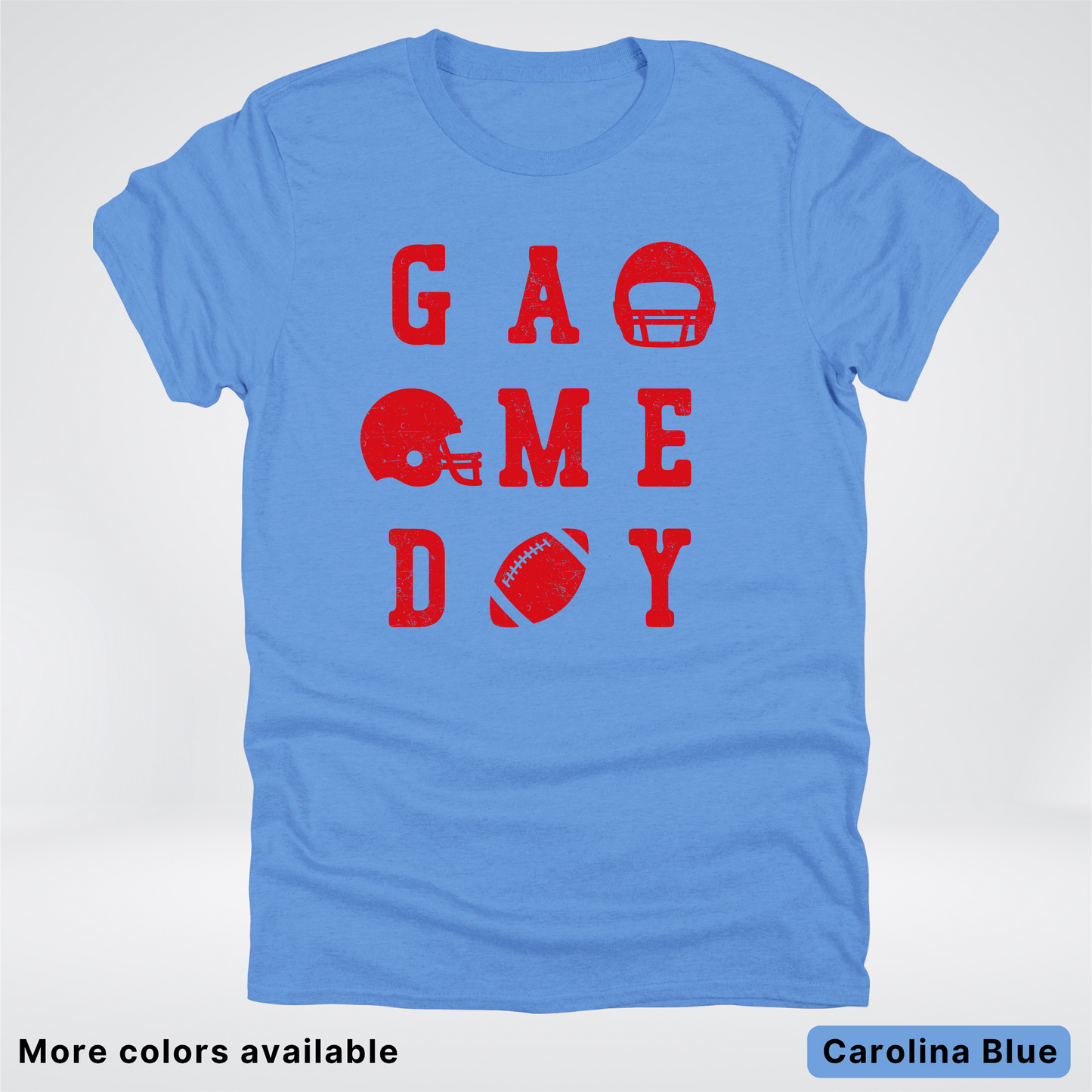 Game Day Football 3 x 3 - Red Design - T-Shirt