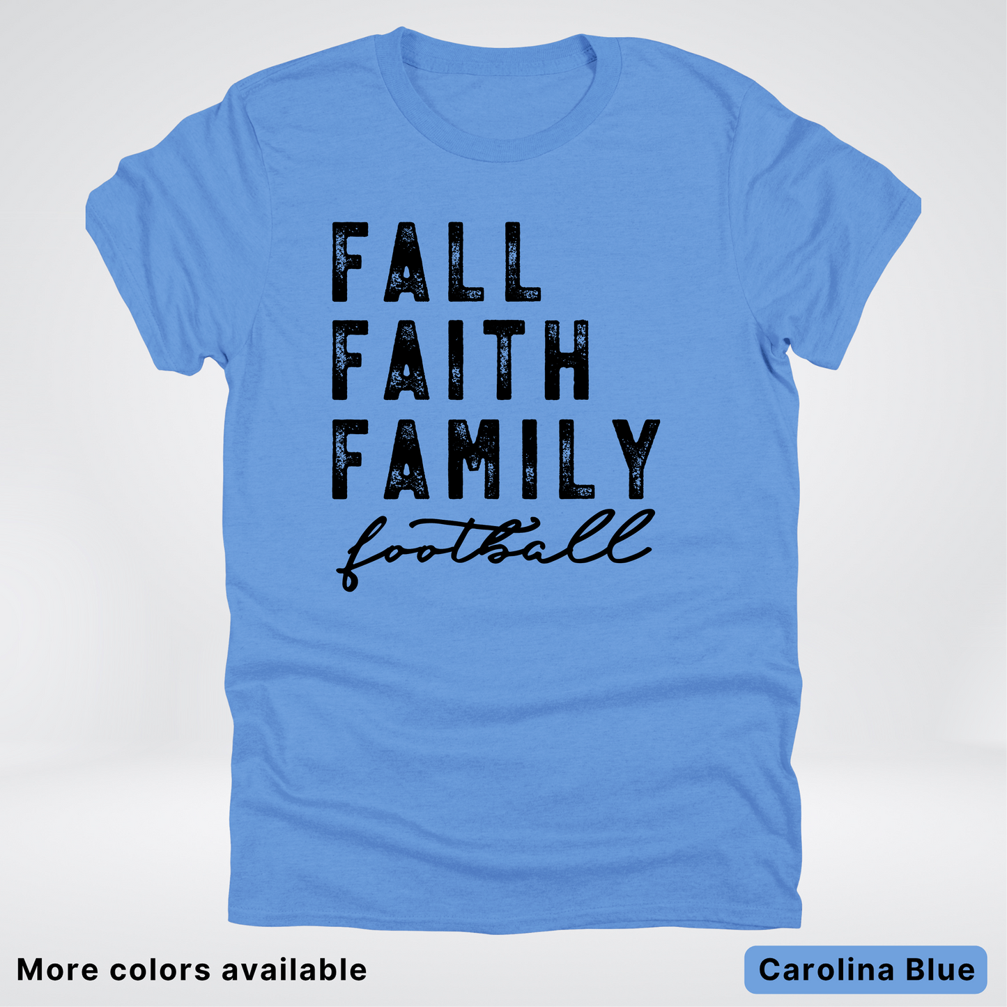 Fall Faith Family – Black Design - Football - T-Shirt
