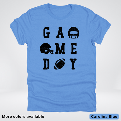 Game Day Football 3 x 3 - Black Design - T-Shirt