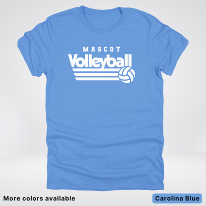 Custom Mascot - White - Volleyball Design 48 - T-Shirt