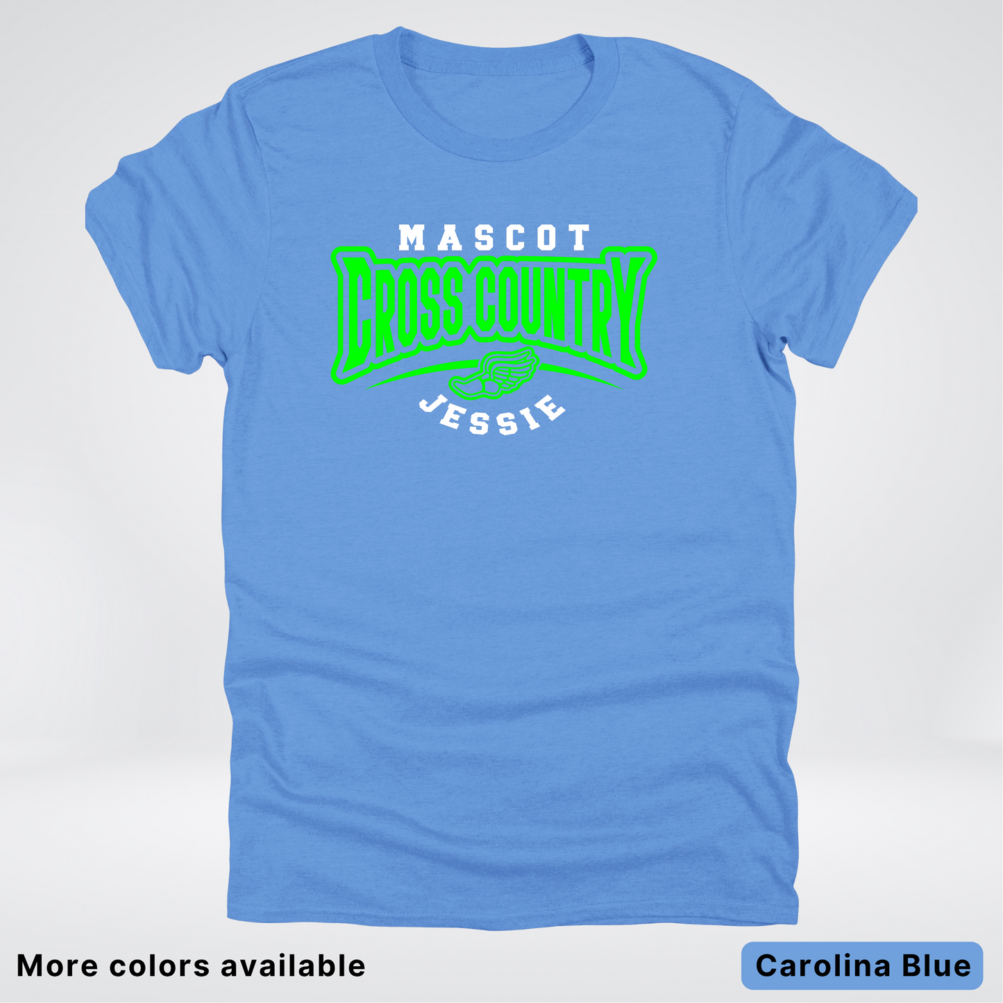 Custom Mascot & Name – Green Design – Cross Country 09 - T-Shirt