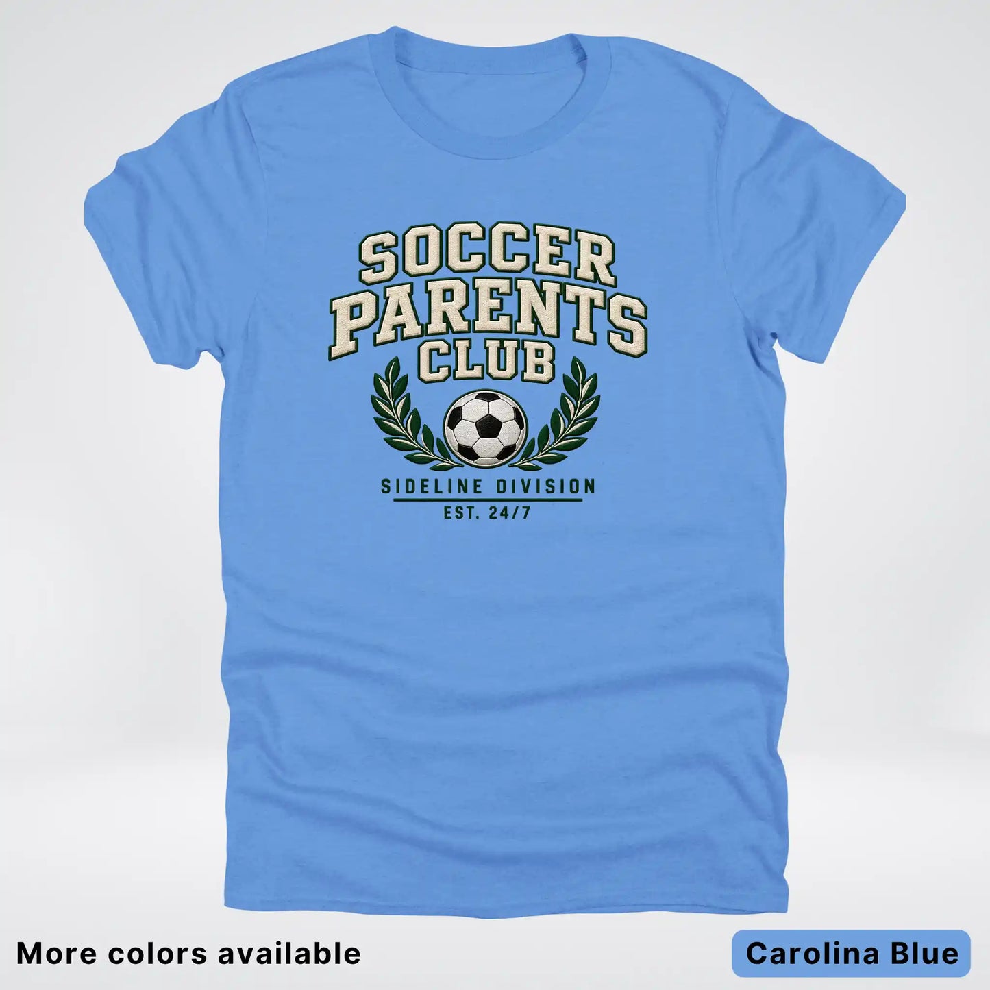 Soccer Parents Club Faux Embroidery Sideline T-Shirt