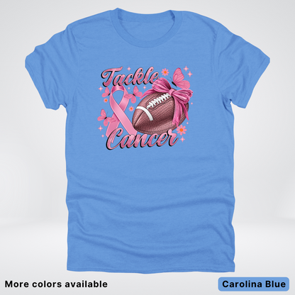 Tackle Cancer Coquette 02 Football T-Shirt