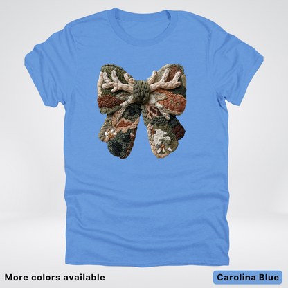 Woodland Winter Bow Hook Yard Faux - T-Shirt