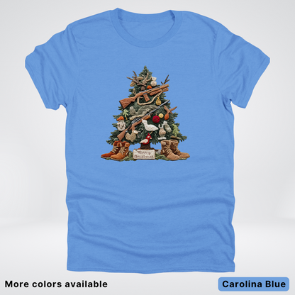 Rustic Holiday Tree & Boots (Hook Yard Faux) - T-Shirt