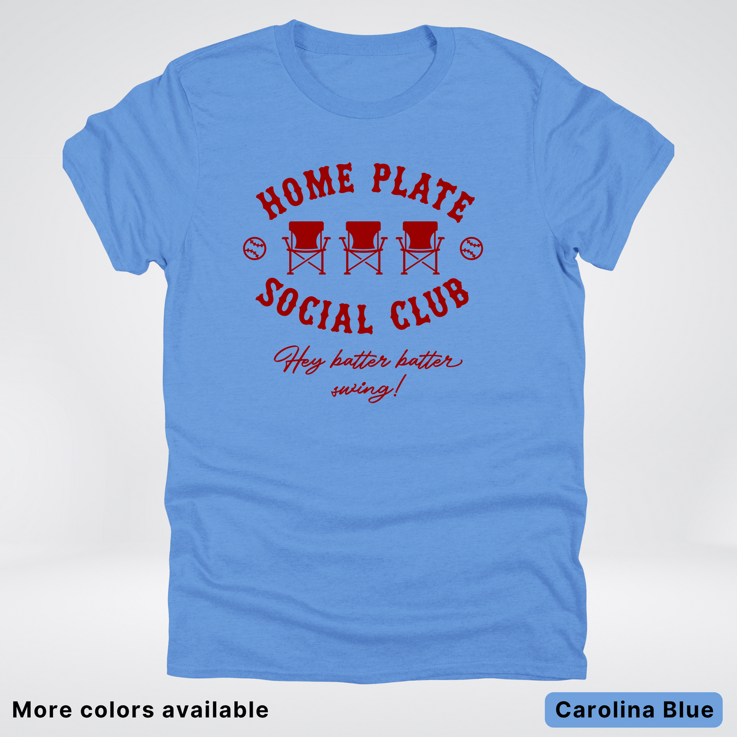Home Plate Social Club – Maroon Design - T-Shirt