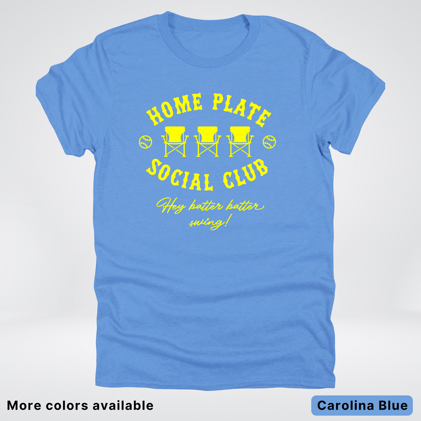 Home Plate Social Club – Yellow Design - T-Shirt