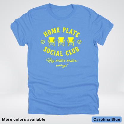 Home Plate Social Club – Yellow Design - T-Shirt