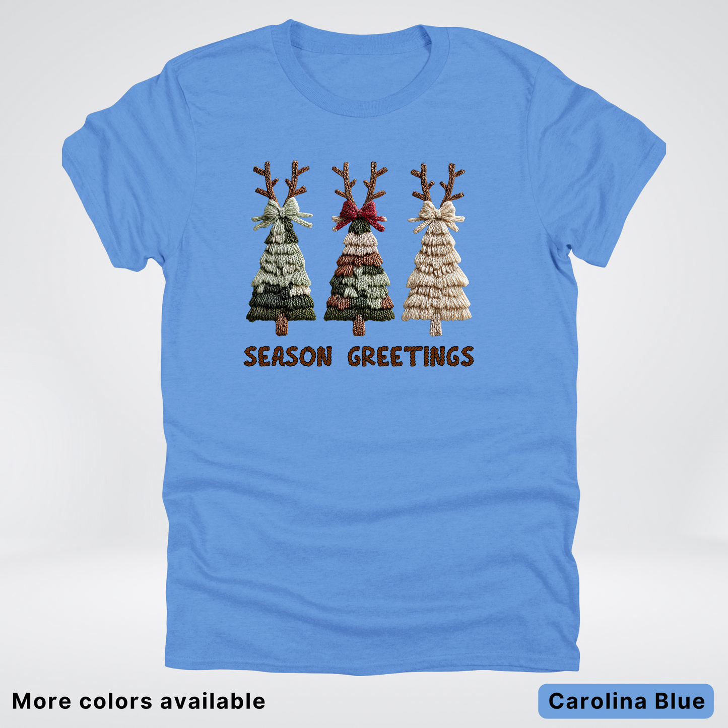 Rustic Christmas Tree Trio (Hook Yard Faux Look) - T-Shirt