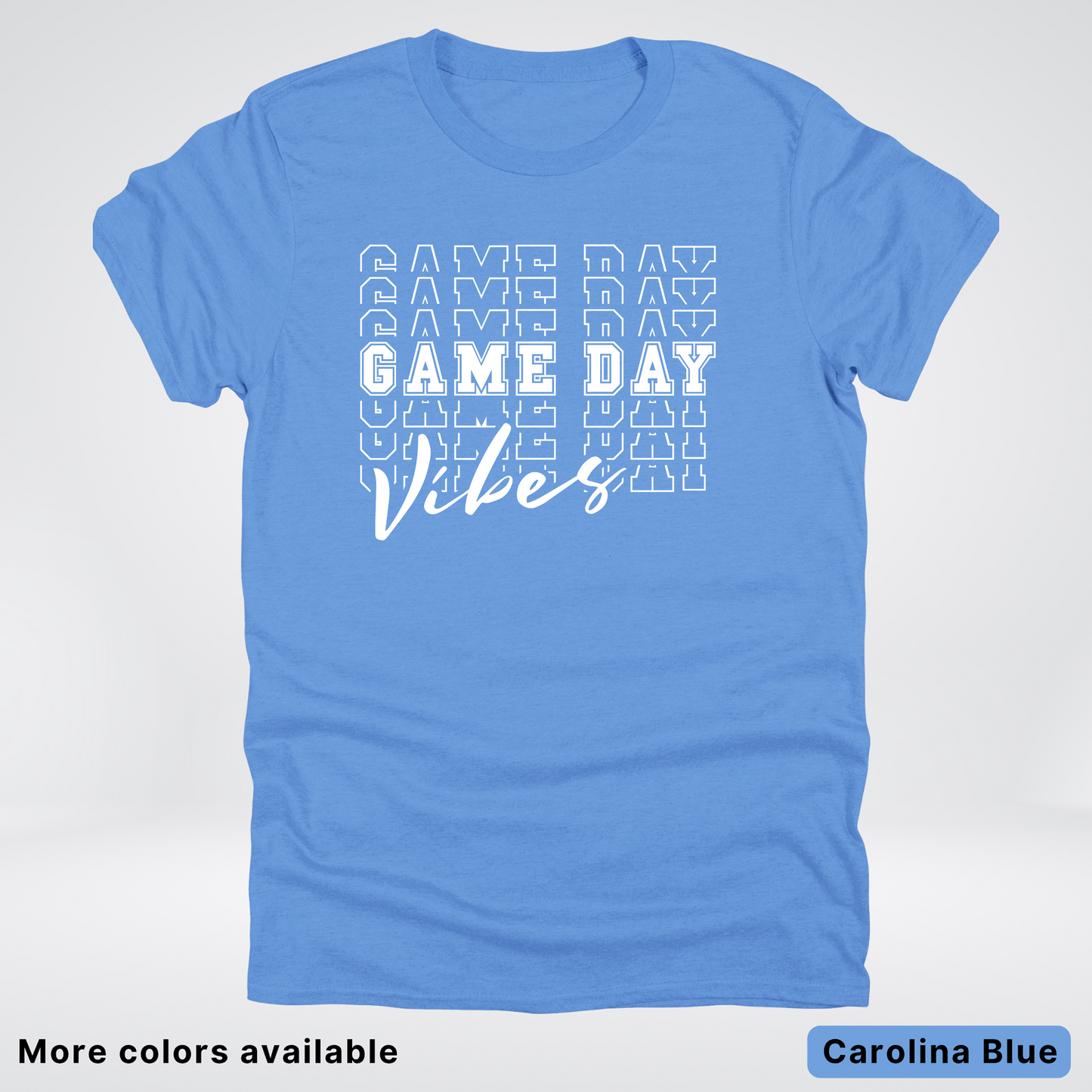 Game Day Vibes Stacked - White Design - T-Shirt