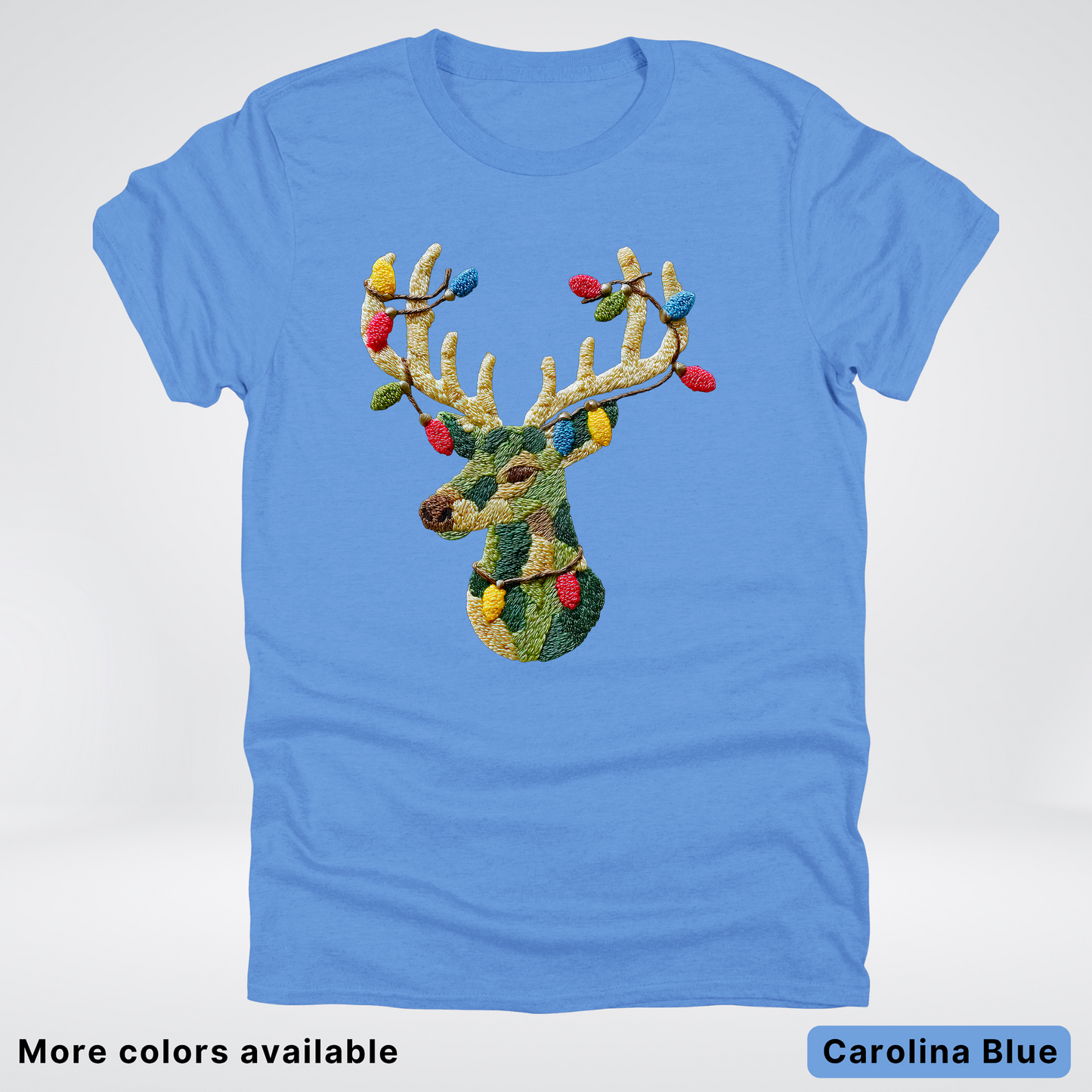 Festive Light-Up Reindeer Hook Yard Faux - T-Shirt
