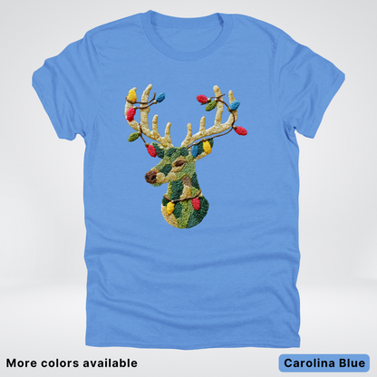 Festive Light-Up Reindeer Hook Yard Faux - T-Shirt