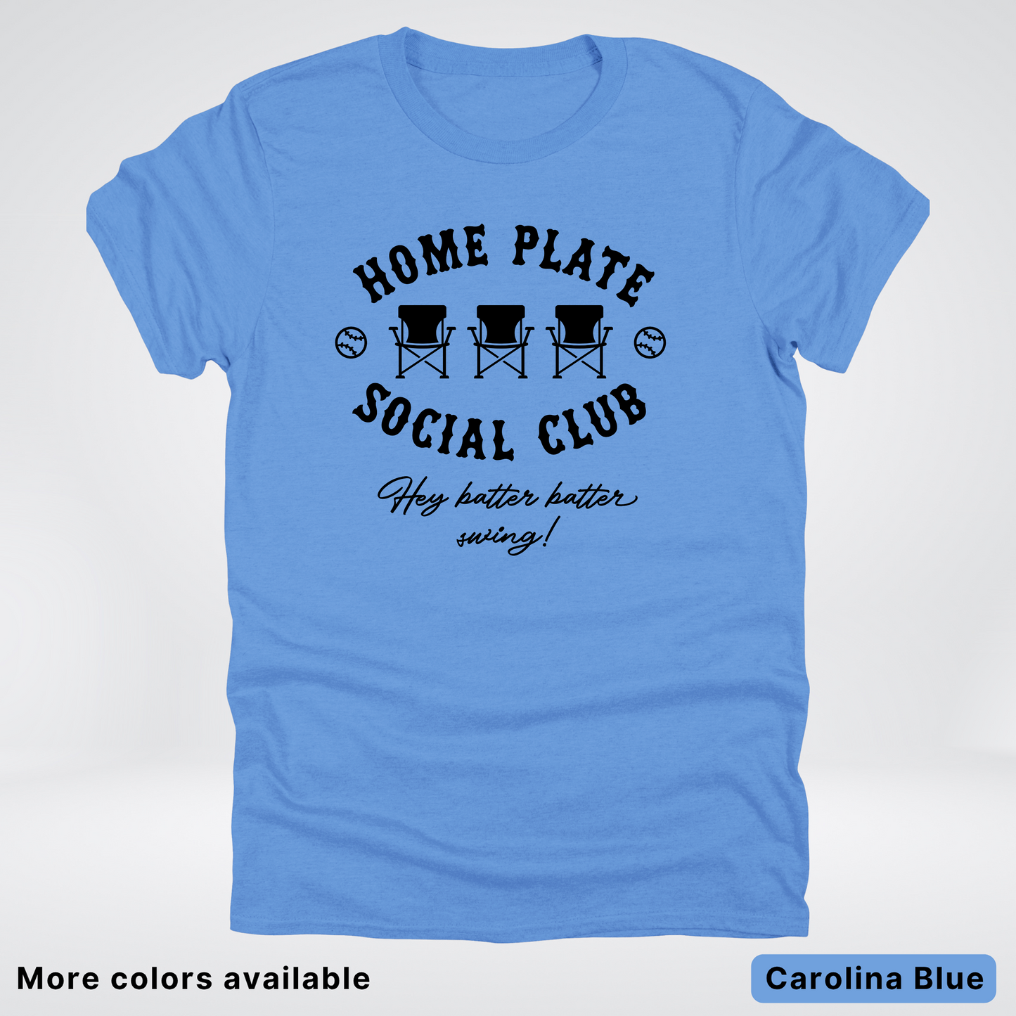 Home Plate Social Club – Black Design - T-Shirt