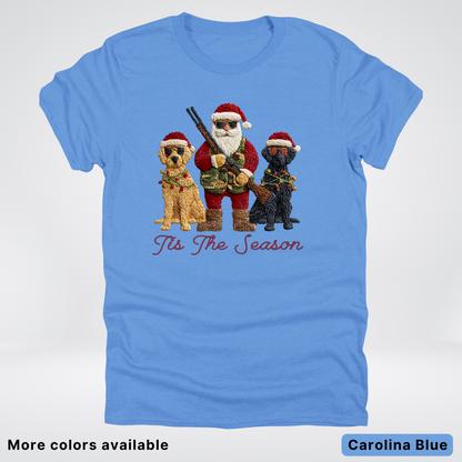 Tis The Season Hunting Santa Hook Yard Faux - T-Shirt