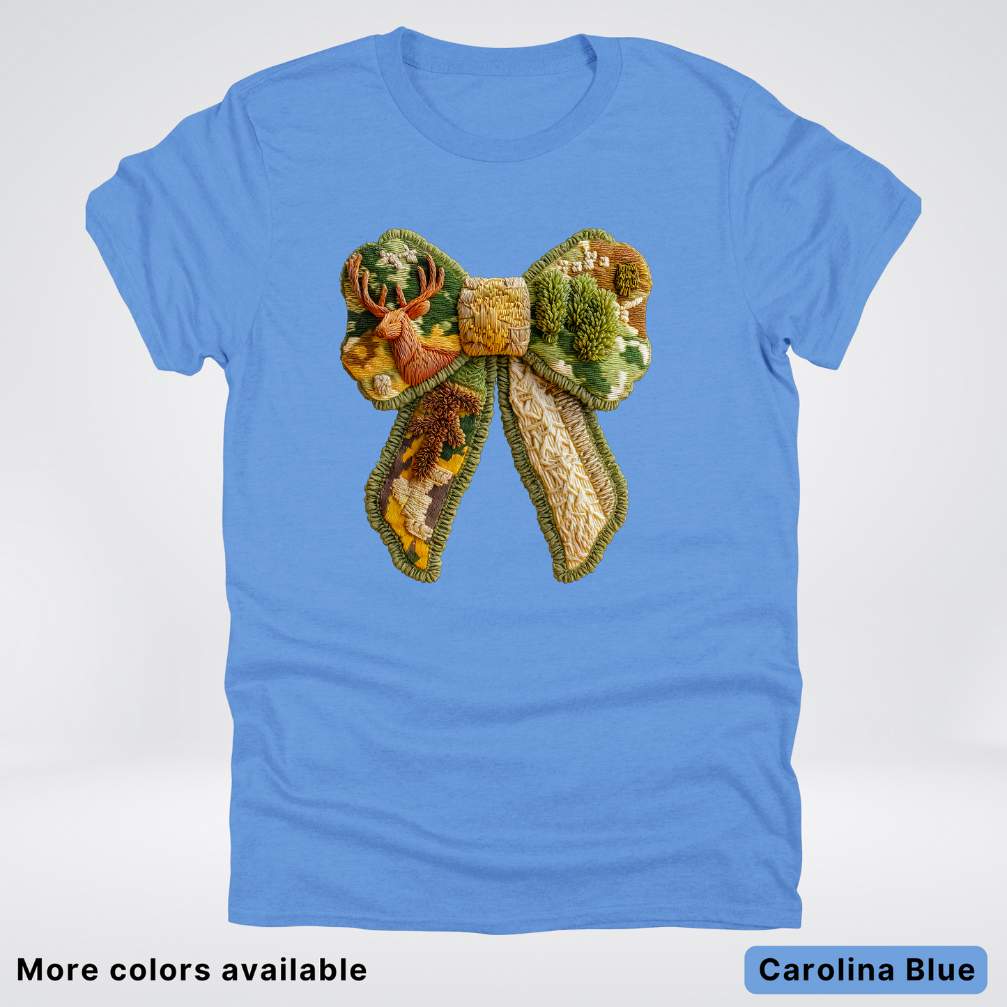 Forest Berry Bow Hook Yard Faux Look - T-Shirt