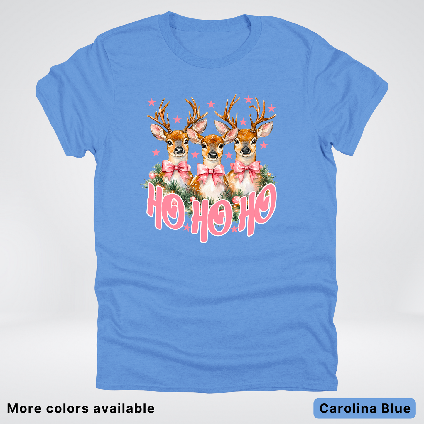 Ho Ho Ho Pink Deer Trio - T-Shirt