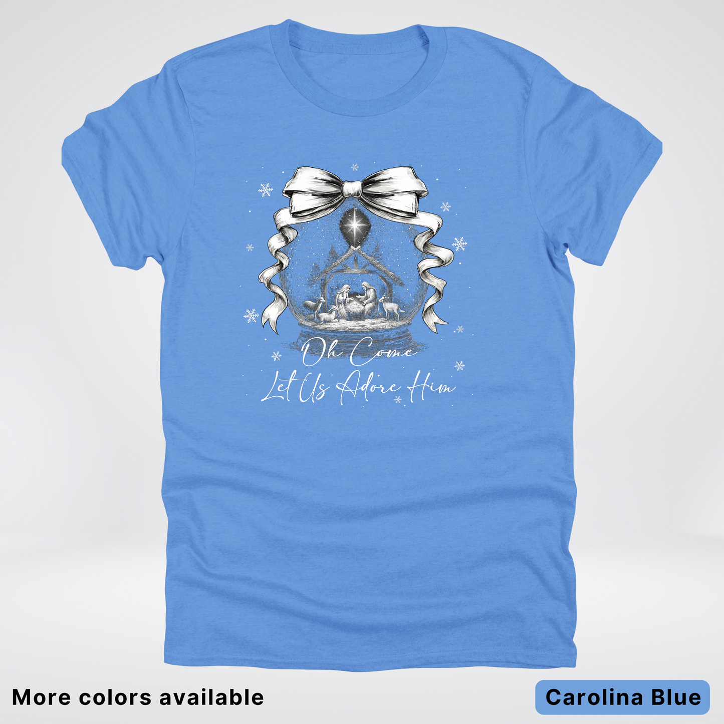 Oh Come Let Us Adore Him Nativity - T-Shirt