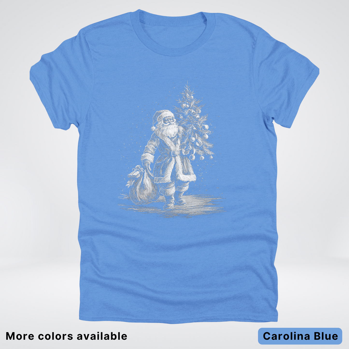 Vintage Santa with Christmas Tree - T-Shirt