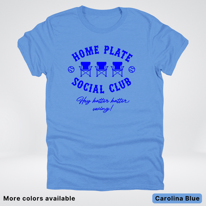 Home Plate Social Club – Blue Design - T-Shirt