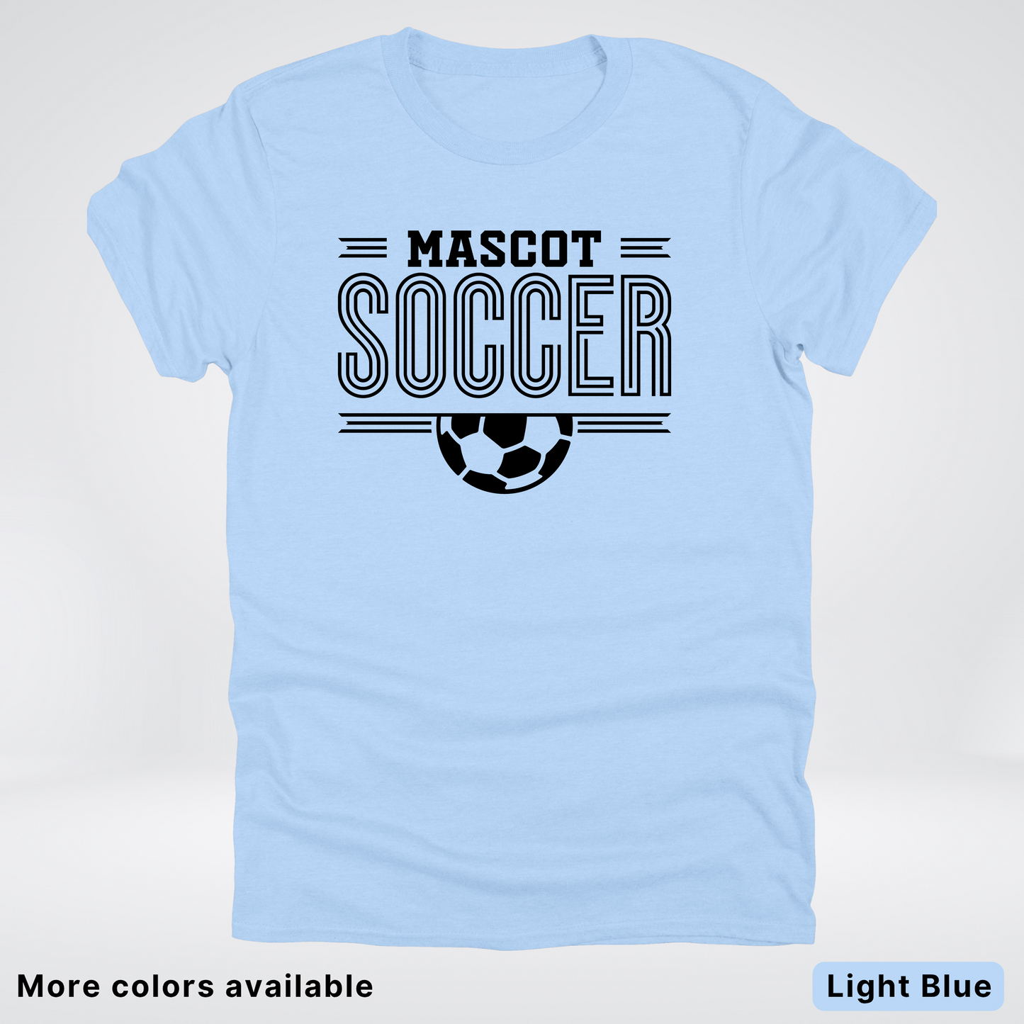 Custom Mascot – Black Design 15 - Soccer T-Shirt