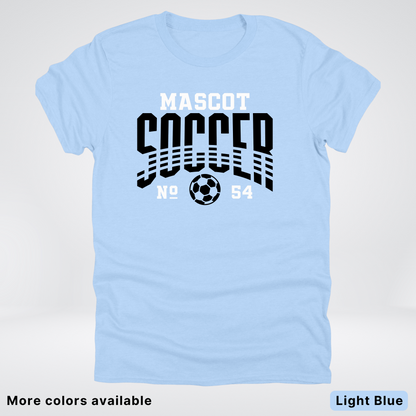 Custom Mascot & Number – Black Design 03 - Soccer T-Shirt