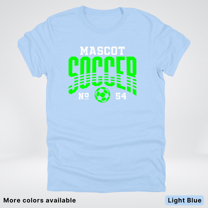 Custom Mascot & Number – Green Design 08 - Soccer T-Shirt