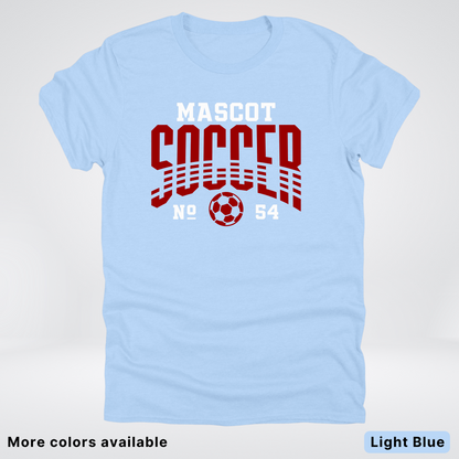 Custom Mascot & Number – Maroon Design 11 - Soccer T-Shirt