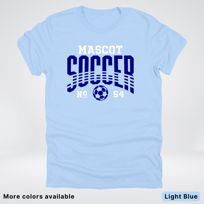 Custom Mascot & Number – Navy Design 09 - Soccer T-Shirt
