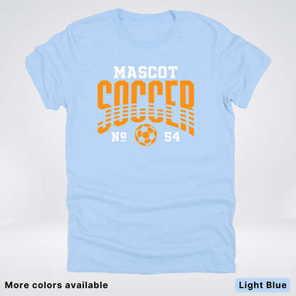 Custom Mascot & Number – Orange Design 07 - Soccer T-Shirt