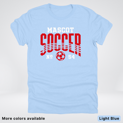 Custom Mascot & Number – Red Design 05 - Soccer T-Shirt