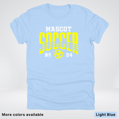 Custom Mascot & Number – Yellow Design 06 - Soccer T-Shirt
