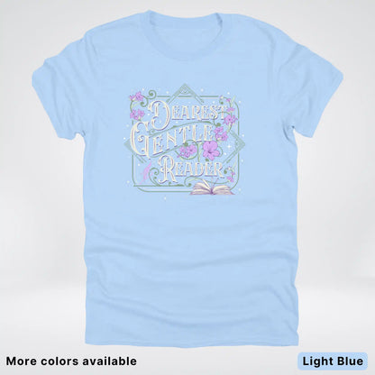 Dearest Gentle Reader – Vintage Floral Book Lover Graphic - T-Shirt