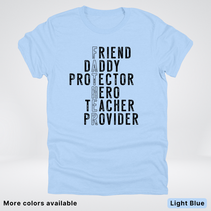 Father Crossword - Black Design – Father’s Day T-Shirt