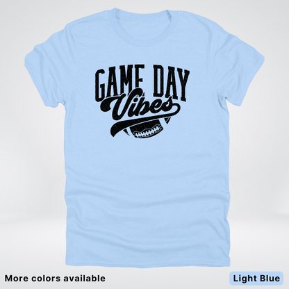 Game Day Vibes - Black Design 2 - Football T-Shirt
