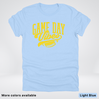 Game Day Vibes - Gold Design - Football T-Shirt