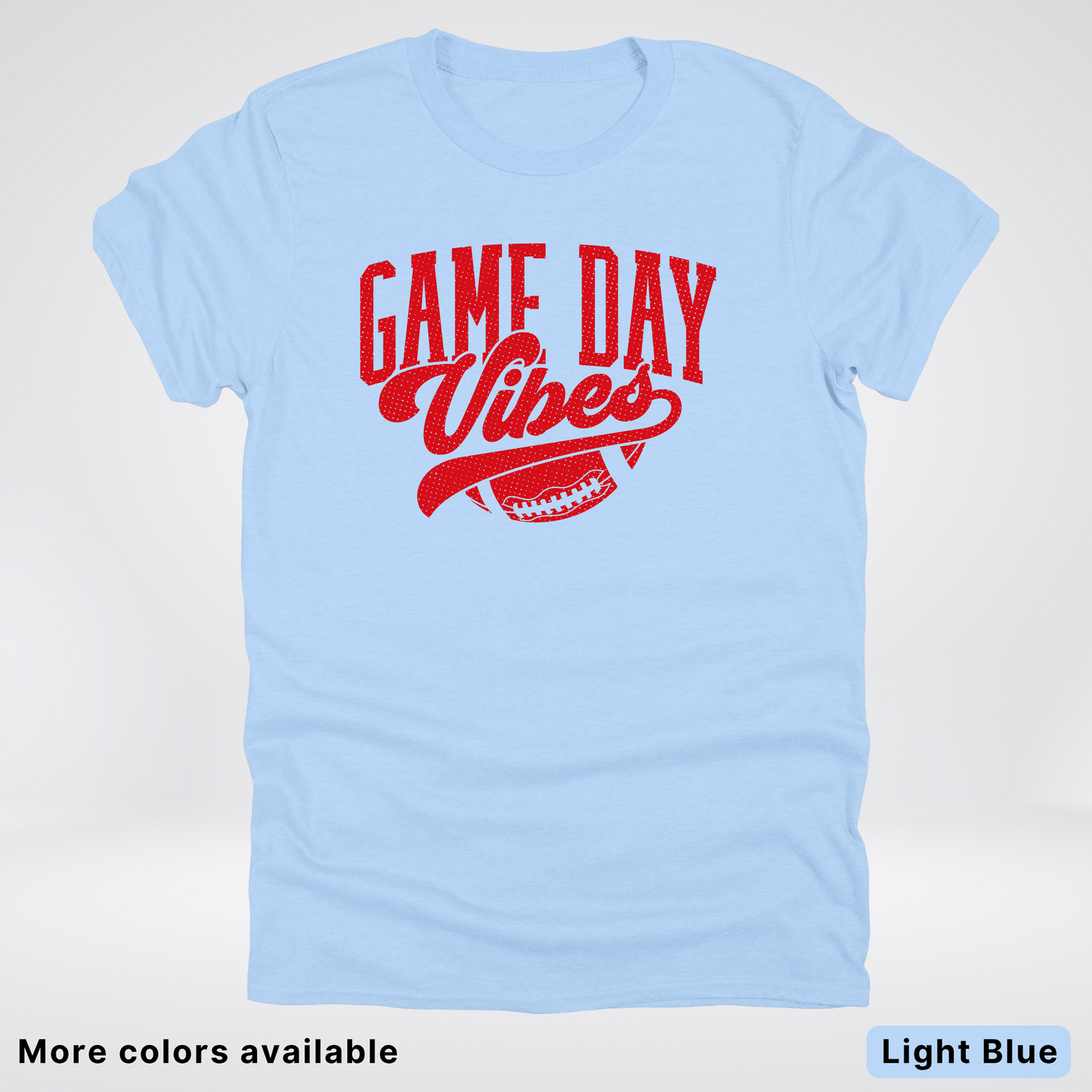 Game Day Vibes - Red Design - Football T-Shirt