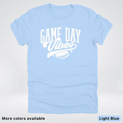 Game Day Vibes - White Design 2 - Football T-Shirt