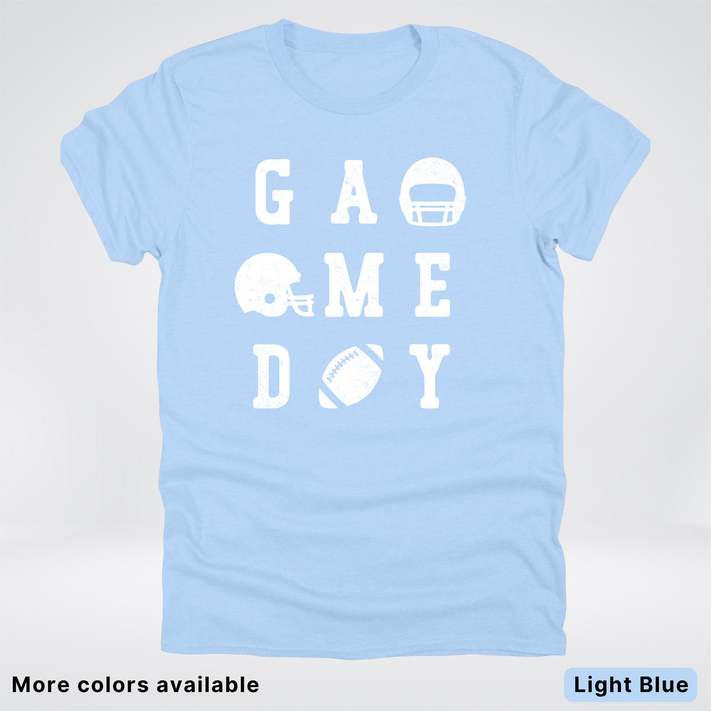 Game Day Football 3 x 3  – White Design  – T-Shirt