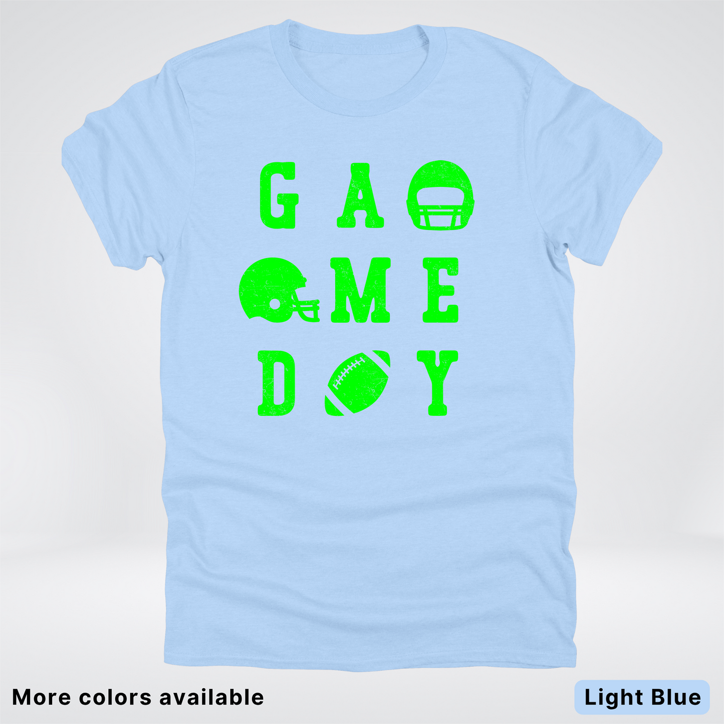 Game Day Football 3 x 3 - Green Design - T-Shirt