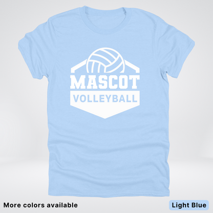 Custom Mascot - White - Volleyball Design 60 - T-Shirt